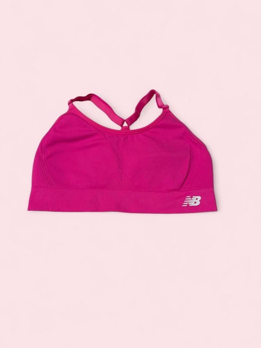 New Balance Hot Pink Adjustable-Strap Sports Bra